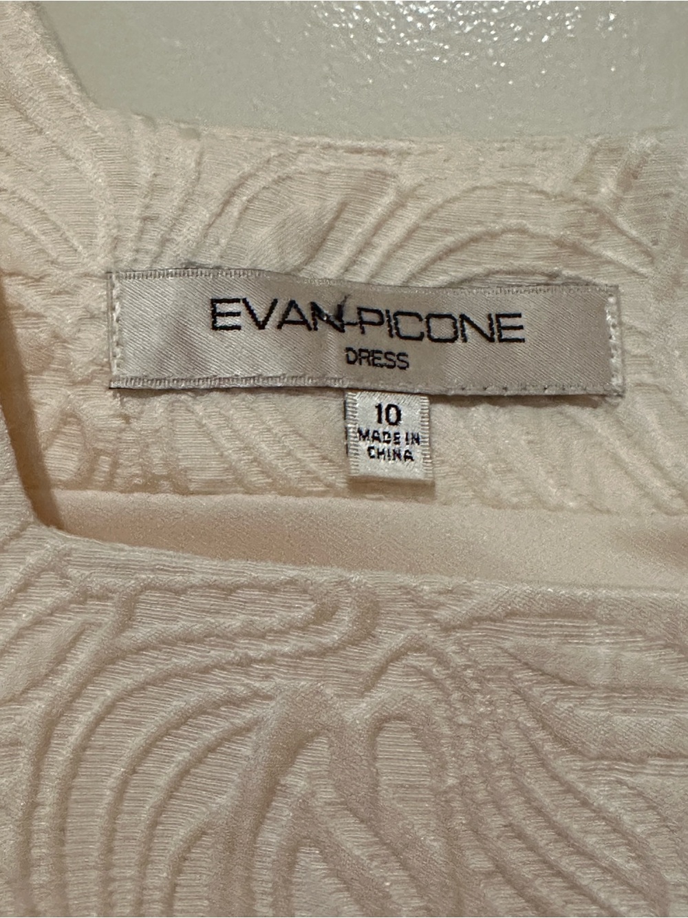 Evan Picone Ivory Textured Dress - Picture 2 of 8